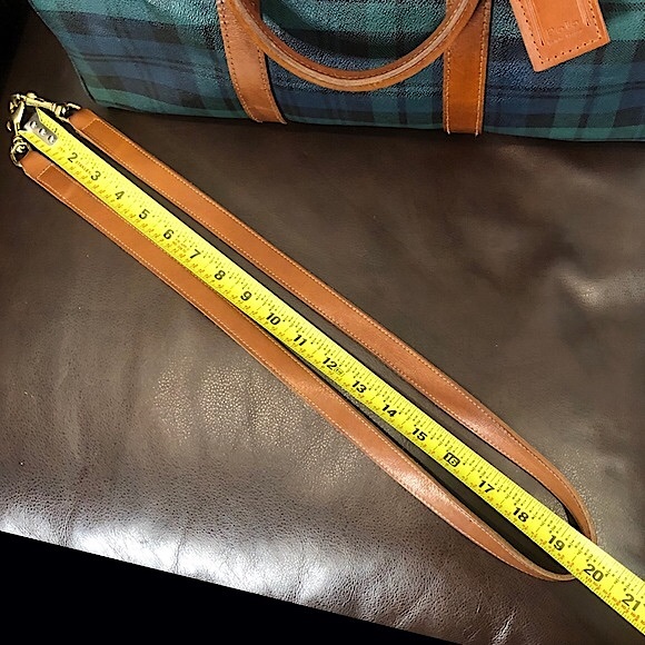 MRALPH LAUREN Black Watch Plaid Boston Travel Duffle Shoulder Bag 40cm - Picture 9 of 17